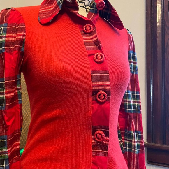 70s sweater vintage button down - Picture 2 of 8